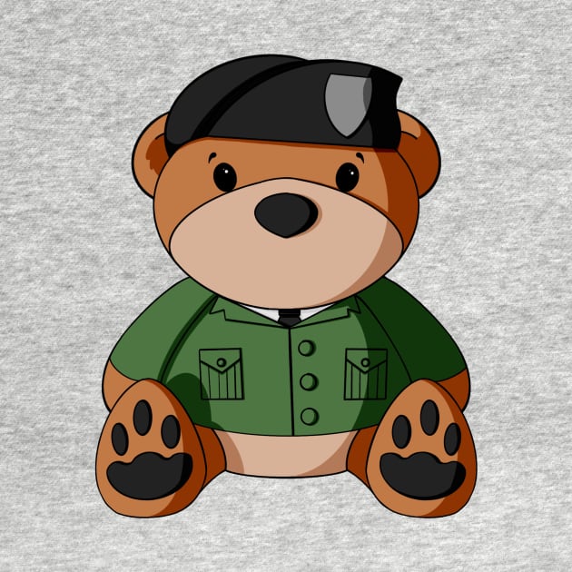 Military Beret Teddy Bear by Alisha Ober Designs